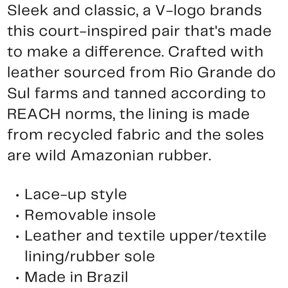 NIB. VEJA Women's V-10 Leather Sneakers, Gravel/Menthol/Parme, Size EUR38 (US7) - Picture 7 of 7